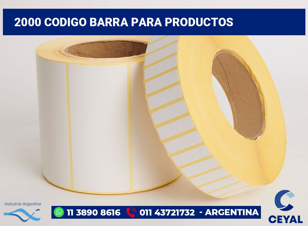 2000 codigo barra para productos