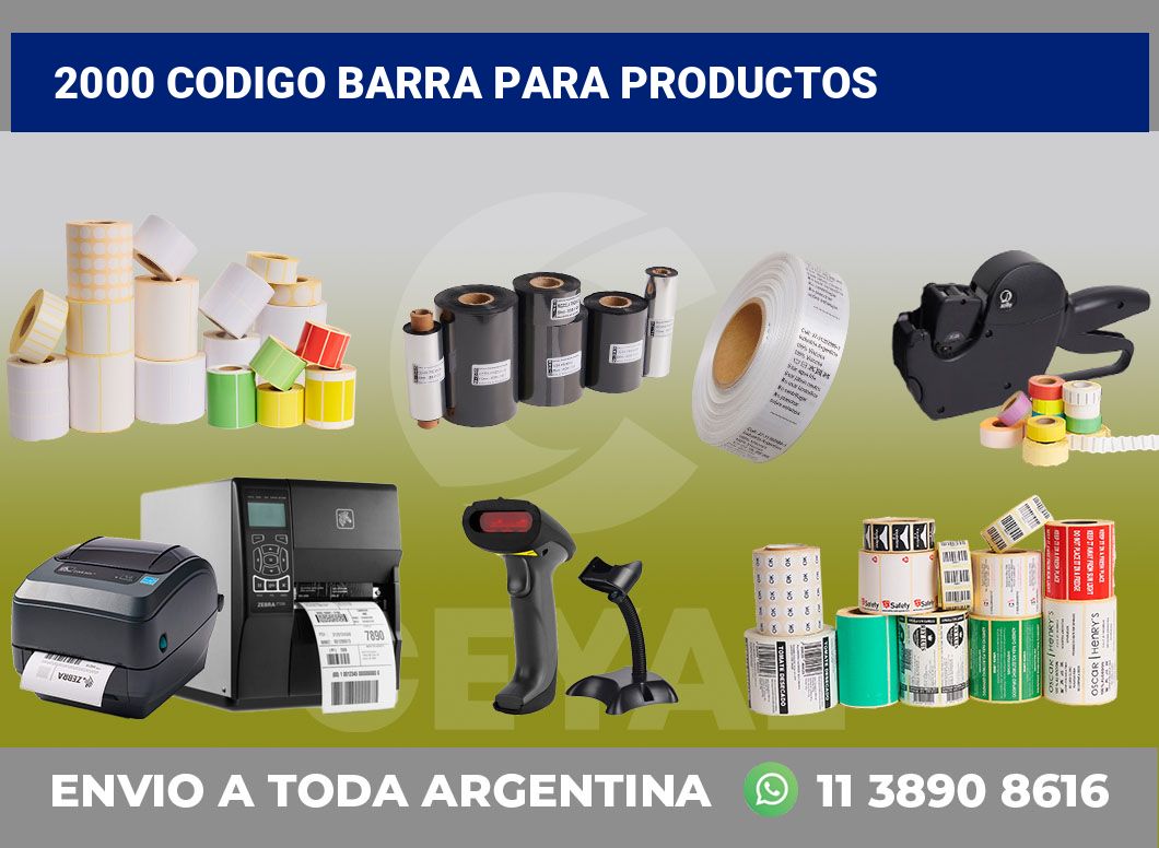 2000 codigo barra para productos