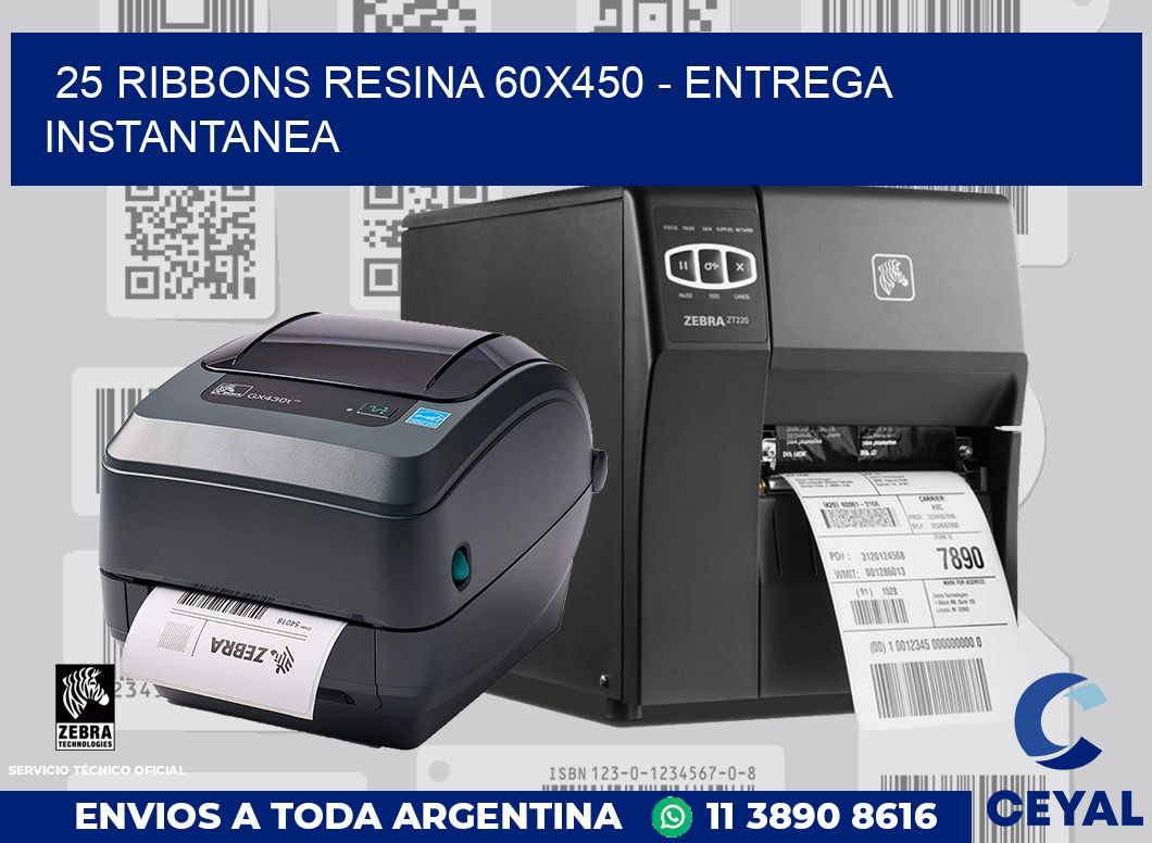 25 Ribbons resina 60x450 - entrega instantanea