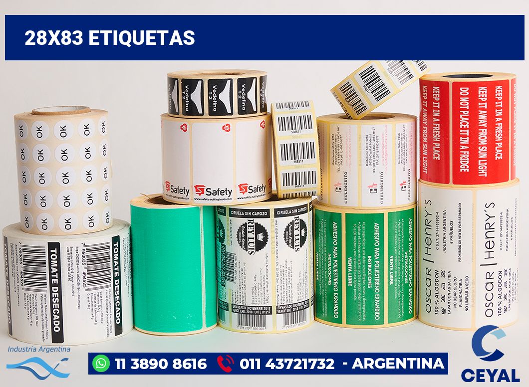 28x83 Etiquetas