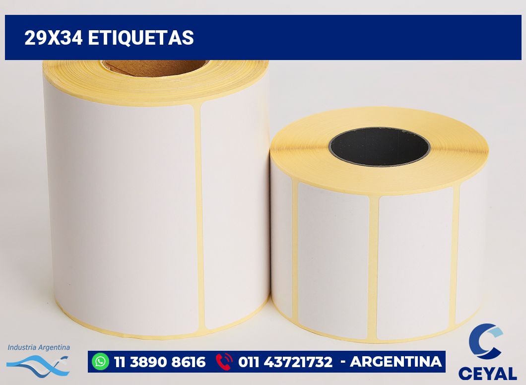 29x34 Etiquetas