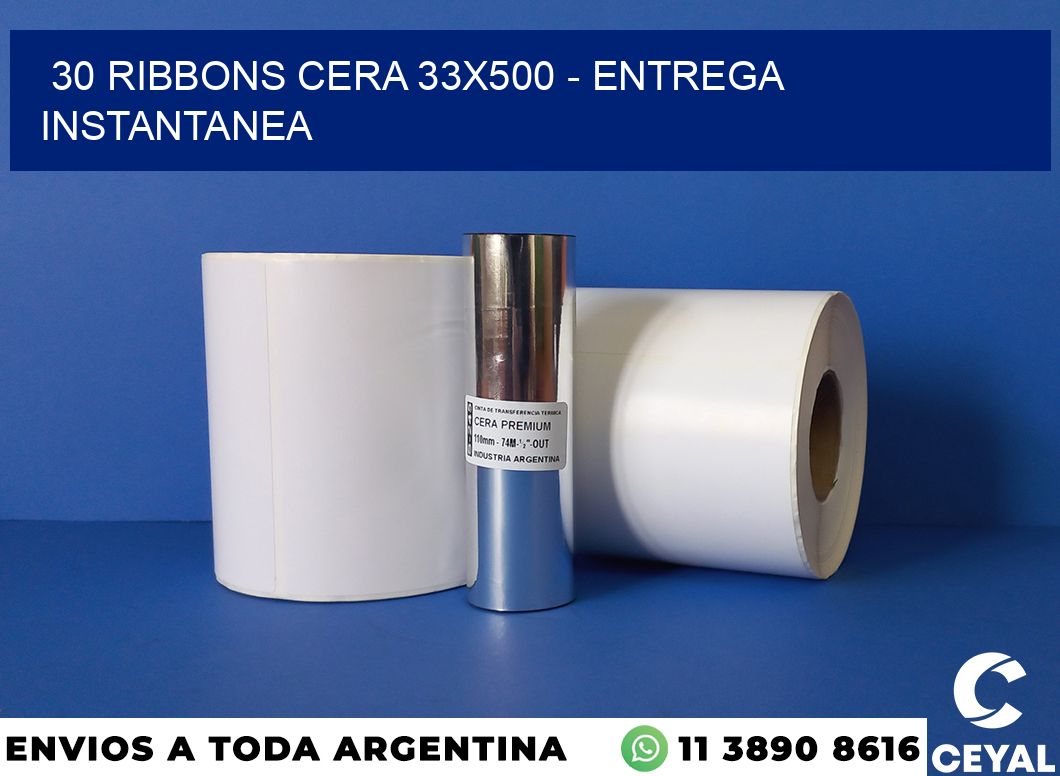 30 Ribbons cera 33×500 – entrega instantanea