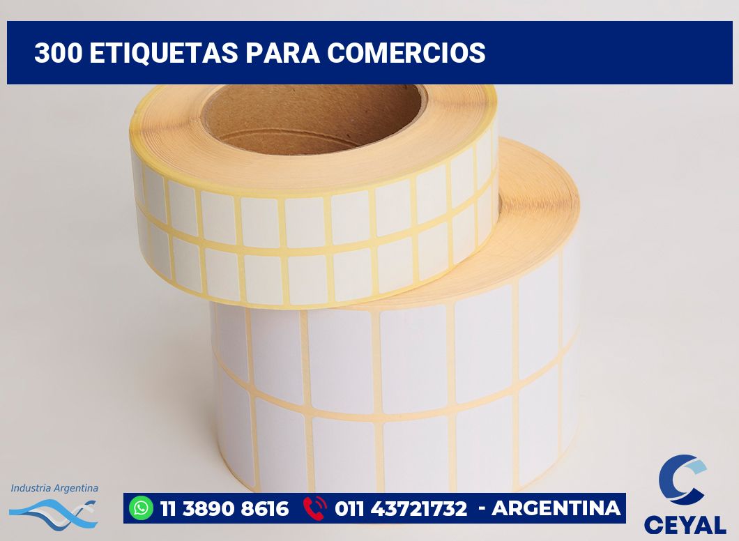 300 Etiquetas para comercios