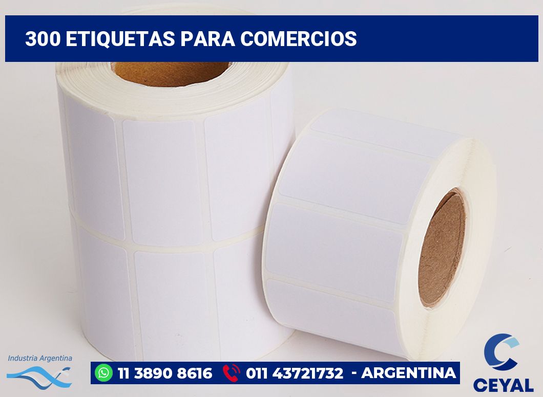 300 Etiquetas para comercios