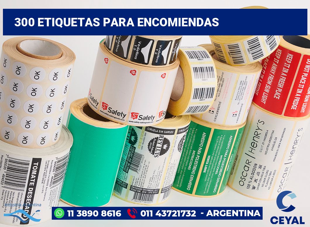 300 Etiquetas para encomiendas