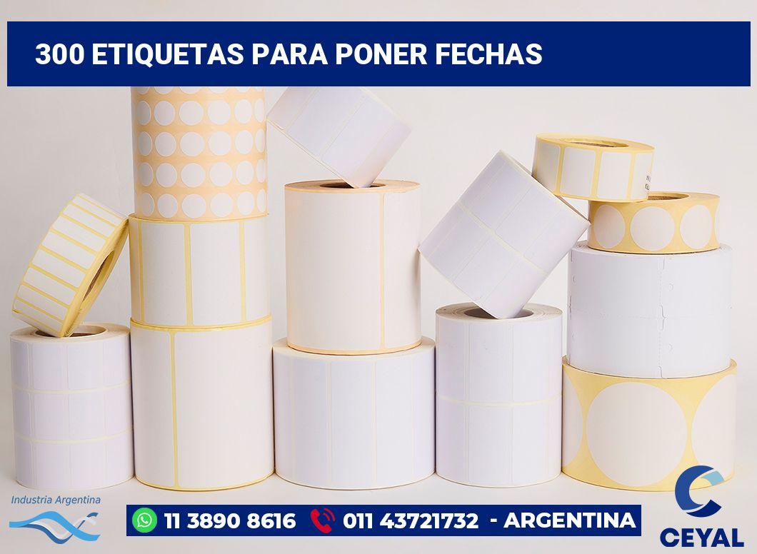 300 Etiquetas para poner fechas