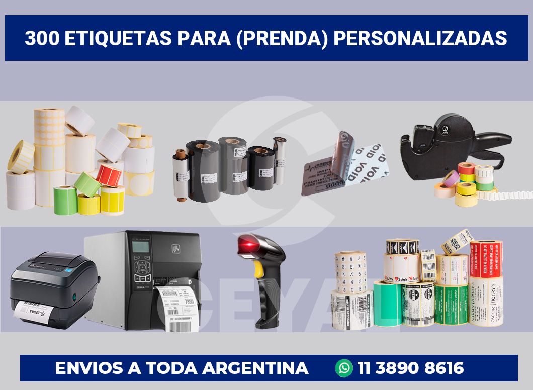 300 Etiquetas para (prenda) personalizadas