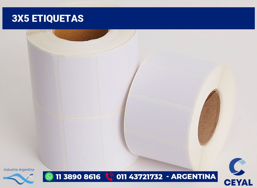 3x5 Etiquetas