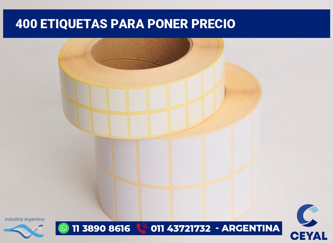 400 Etiquetas para poner precio