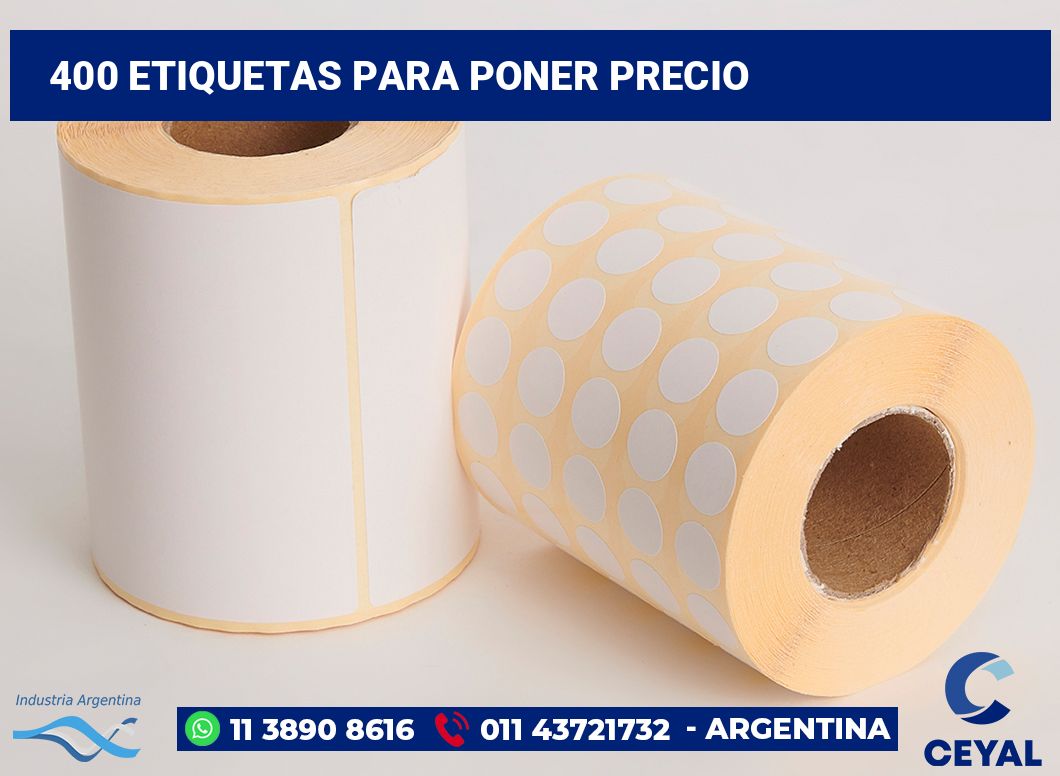 400 Etiquetas para poner precio