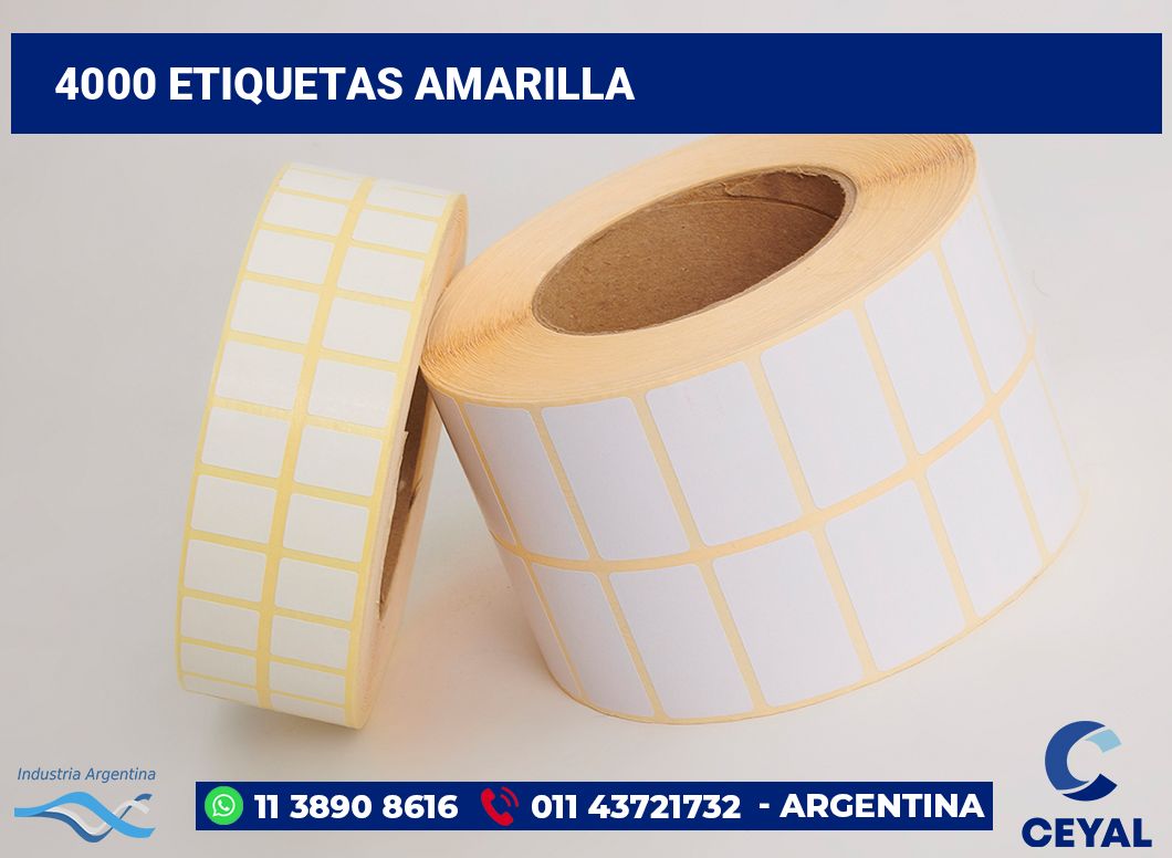 4000 Etiquetas amarilla