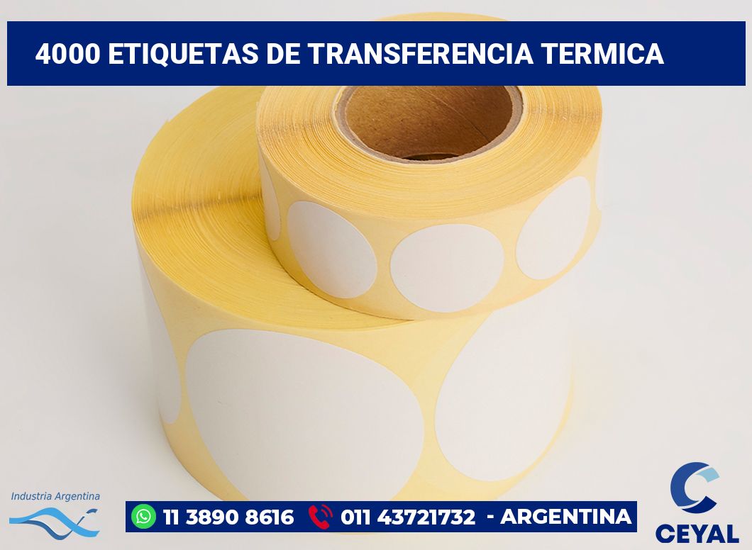 4000 Etiquetas de transferencia termica