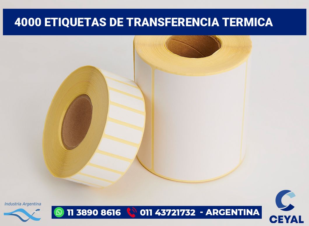 4000 Etiquetas de transferencia termica
