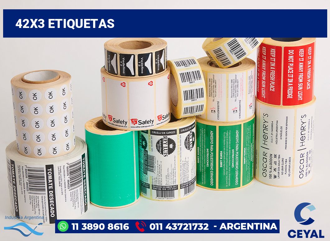 42x3 Etiquetas