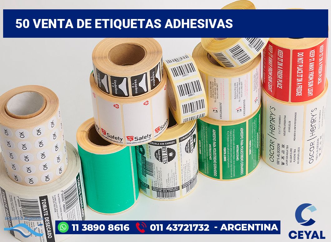 50 Venta de etiquetas adhesivas