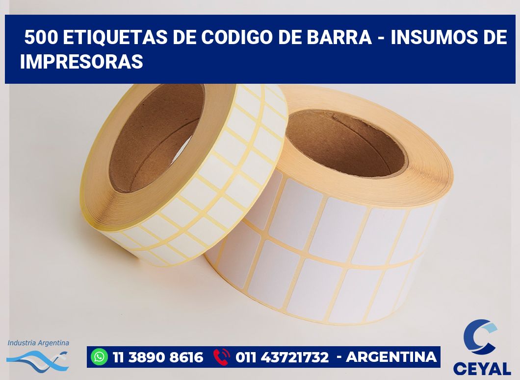 500 Etiquetas de codigo de barra - insumos de impresoras