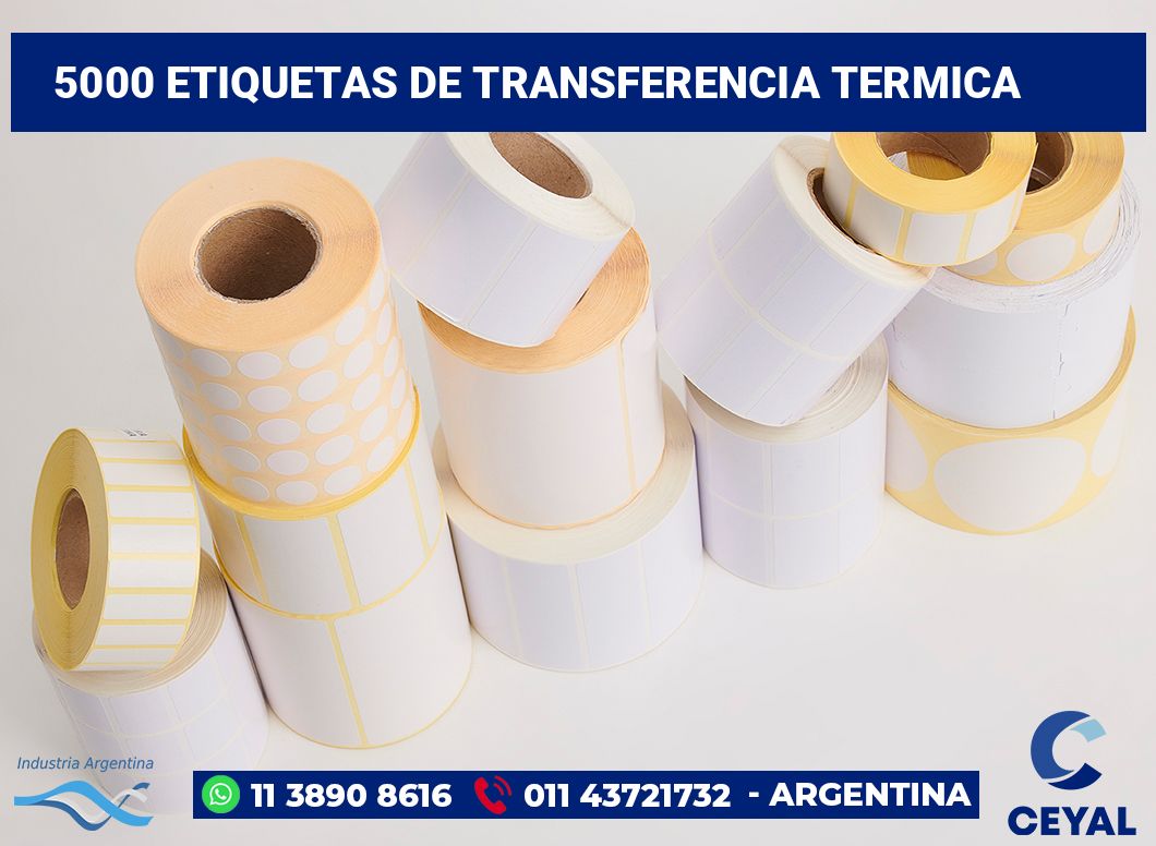 5000 Etiquetas de transferencia termica