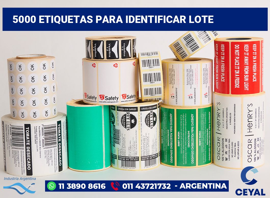 5000 Etiquetas para identificar lote
