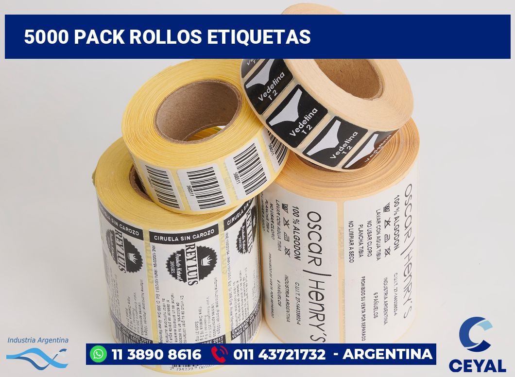 5000 Pack rollos etiquetas