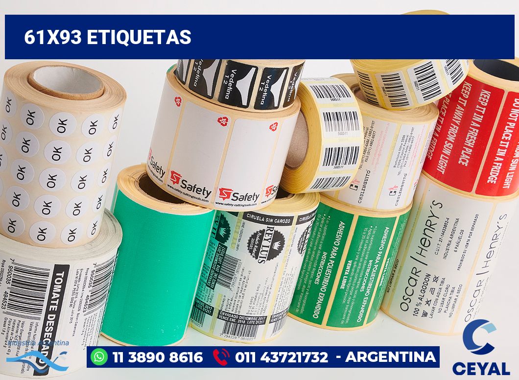 61x93 Etiquetas
