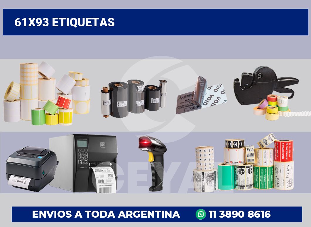 61×93 Etiquetas