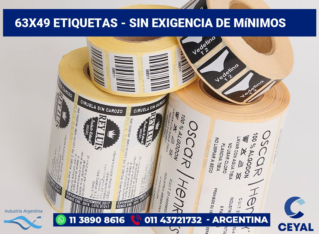 63×49 Etiquetas