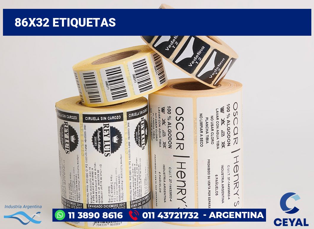 86x32 Etiquetas