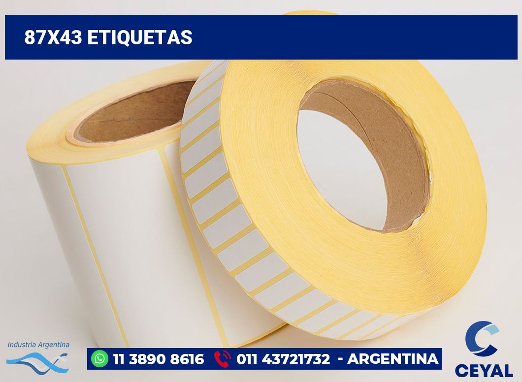 87x43 Etiquetas