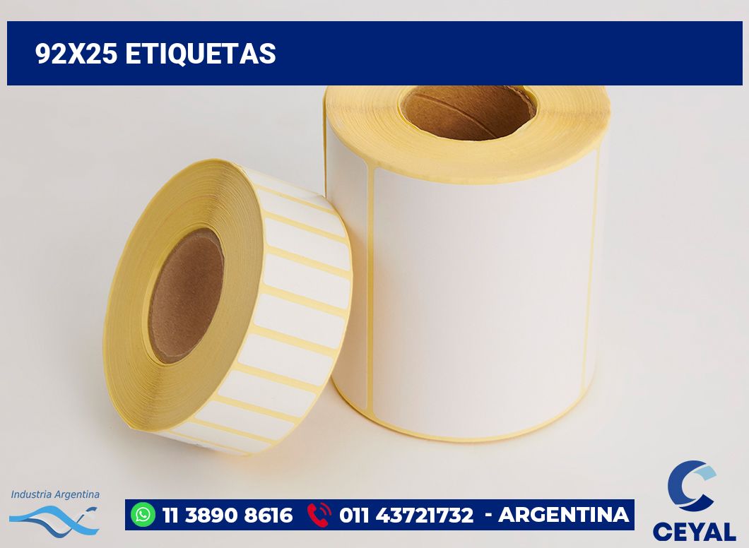 92x25 Etiquetas
