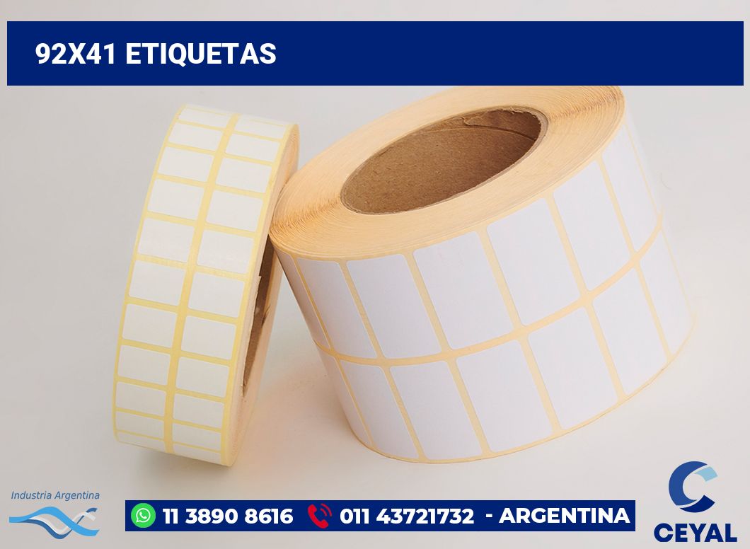 92x41 Etiquetas