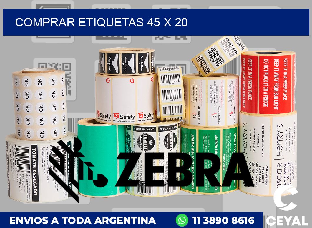 Comprar etiquetas 45 x 20