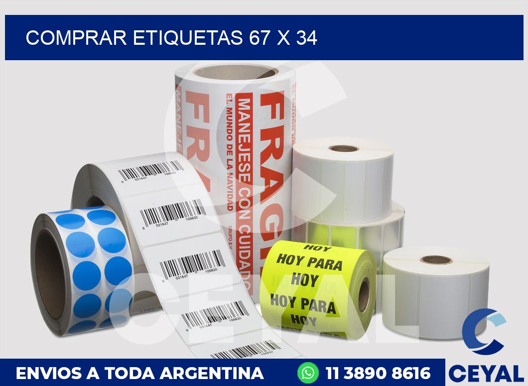 Comprar etiquetas 67 x 34