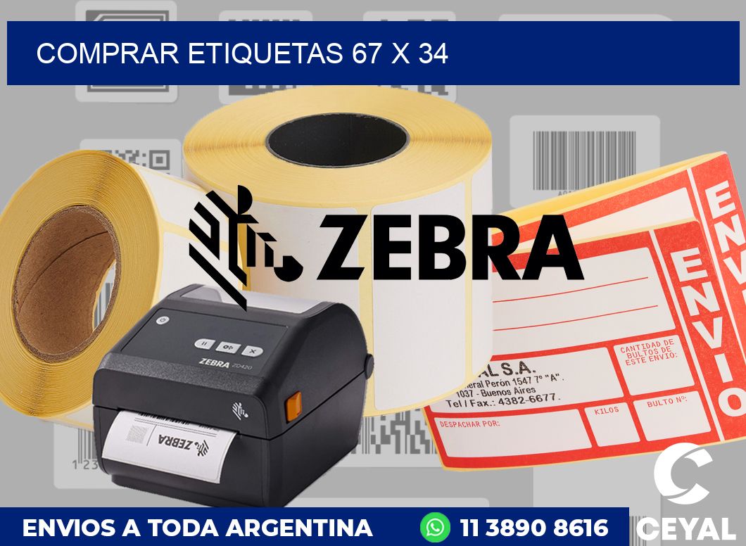 Comprar etiquetas 67 x 34