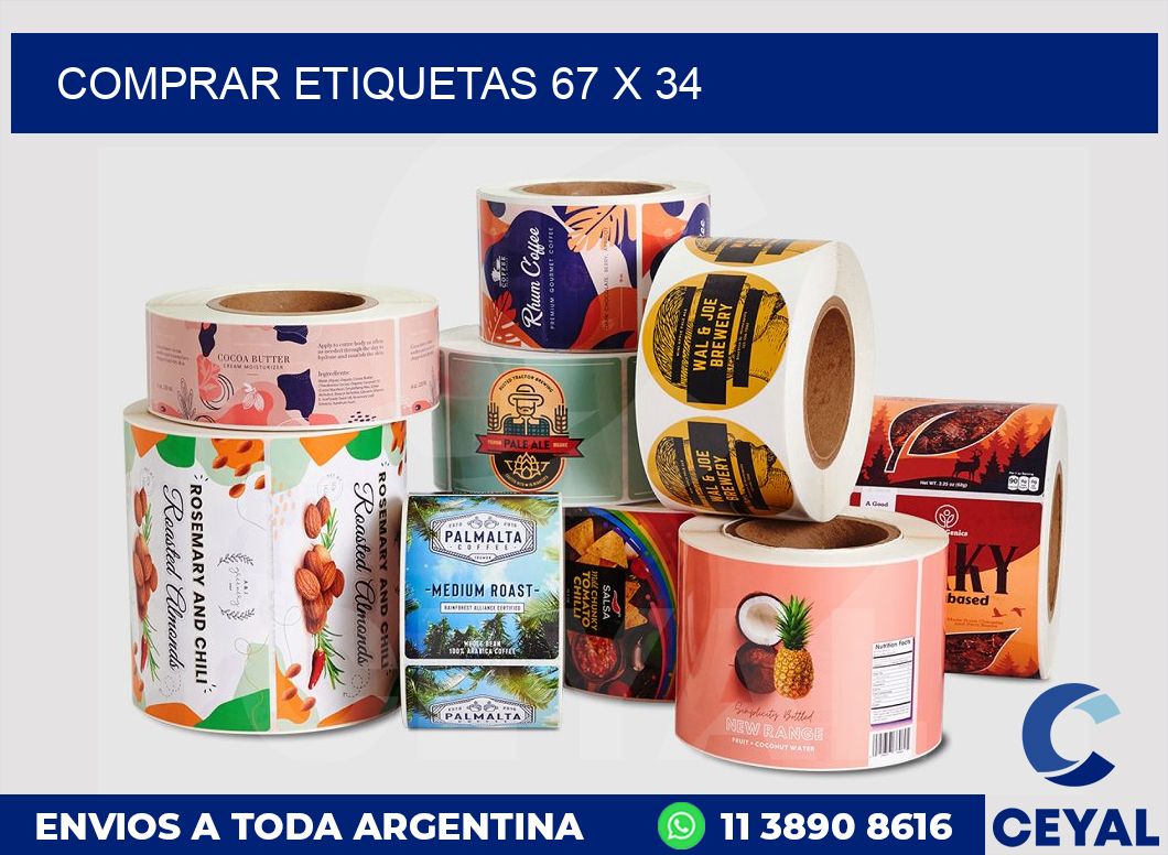 Comprar etiquetas 67 x 34