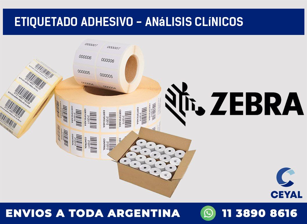 Etiquetado adhesivo – Análisis clínicos