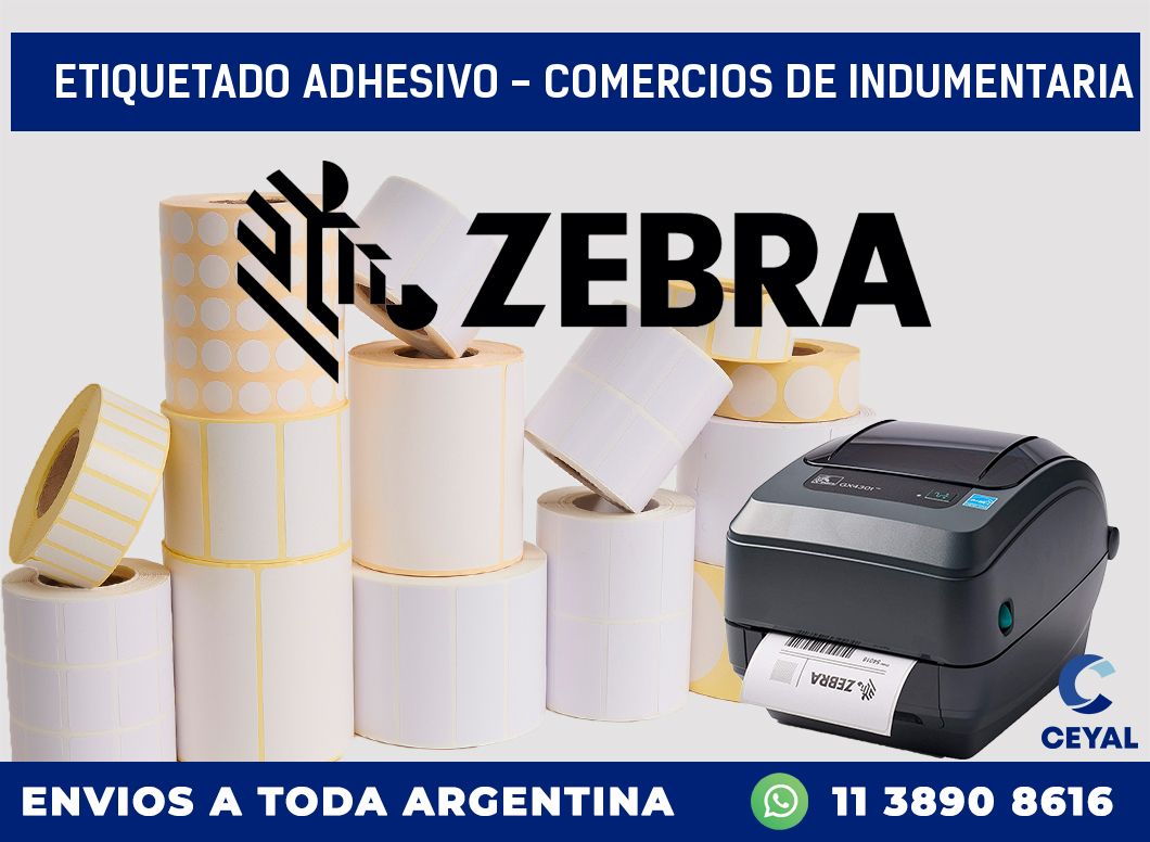 Etiquetado adhesivo - Comercios de indumentaria