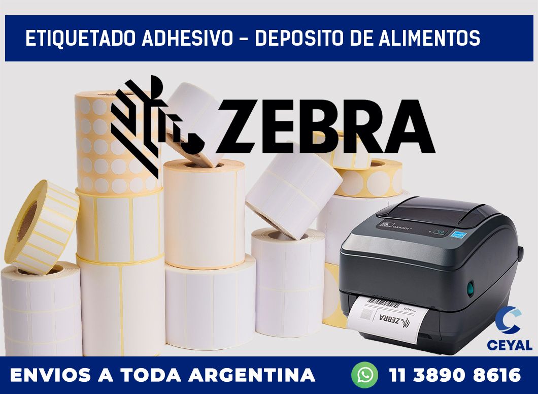 Etiquetado adhesivo – deposito de alimentos