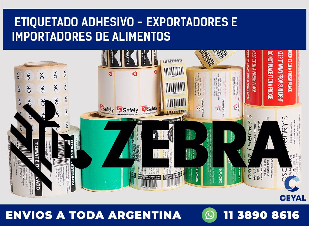 Etiquetado adhesivo – exportadores e importadores de alimentos