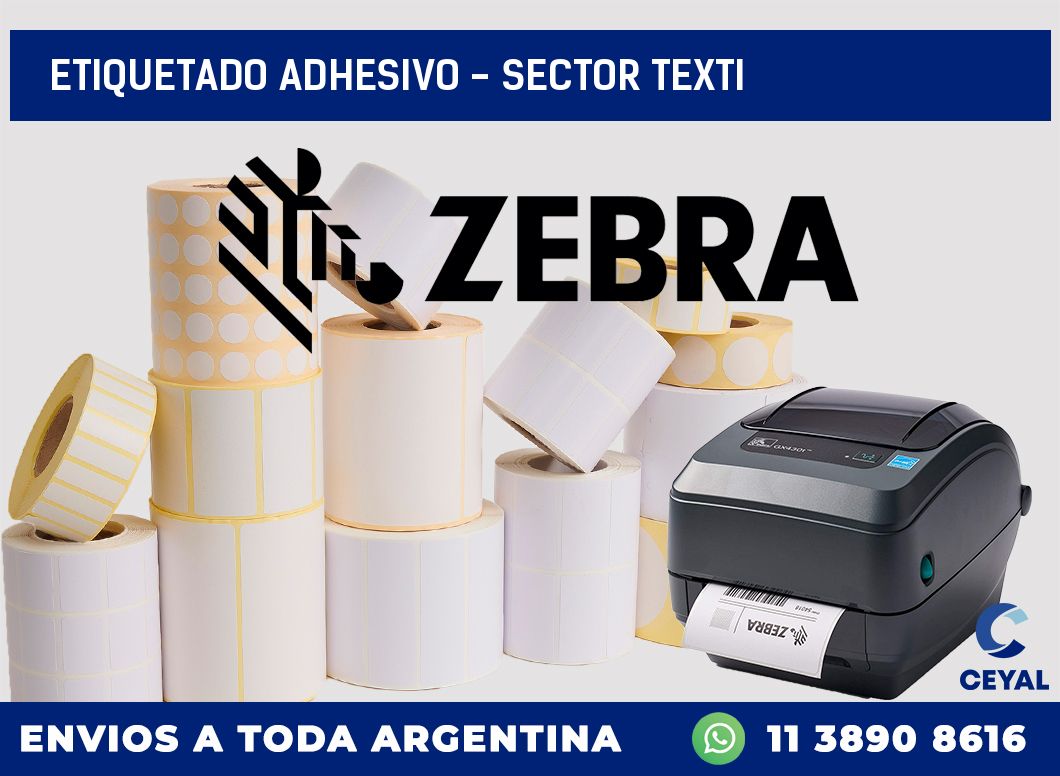 Etiquetado adhesivo – sector texti