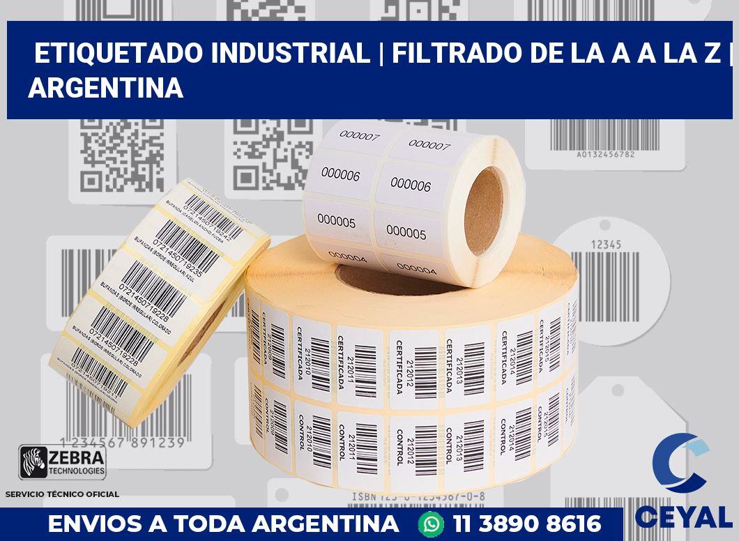 Etiquetado industrial | Filtrado de la A a la Z | Argentina