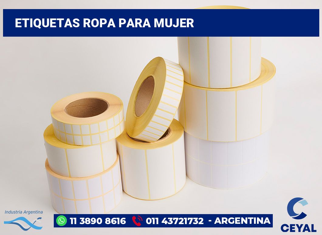 Etiquetas Ropa para mujer