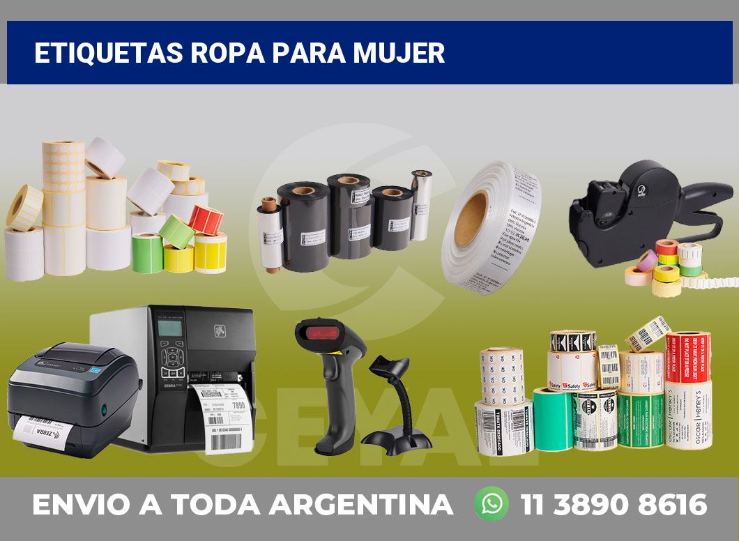 Etiquetas Ropa para mujer