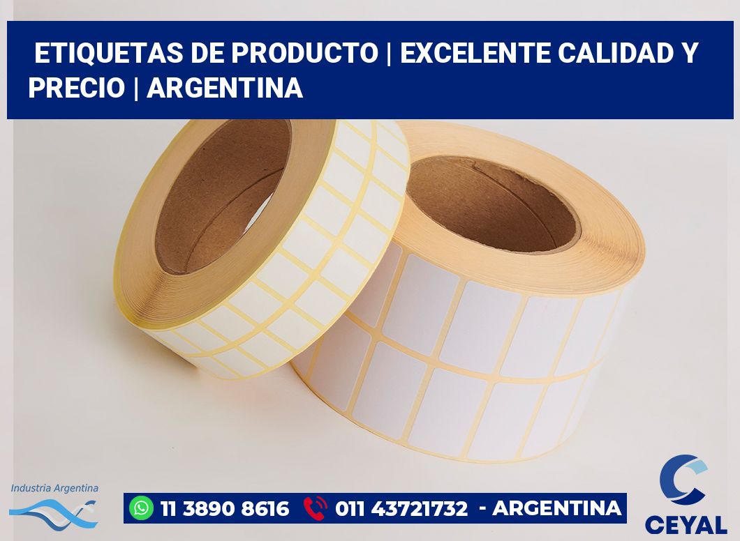 Etiquetas de producto | Excelente calidad y precio | Argentina