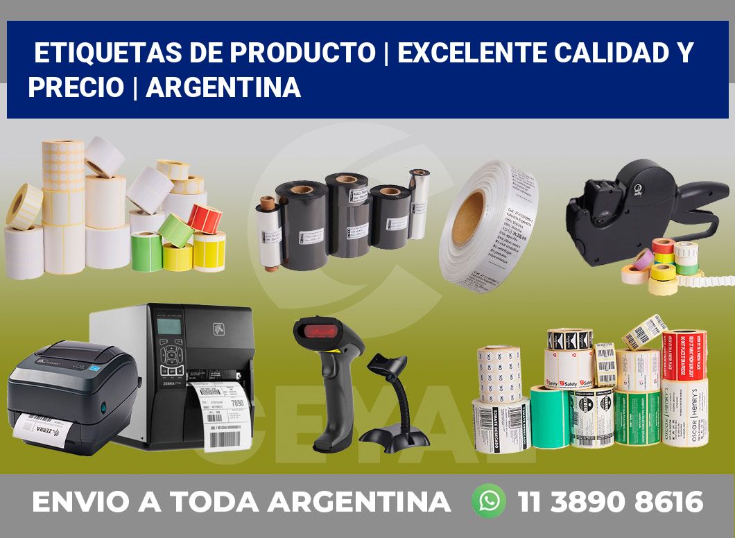 Etiquetas de producto | Excelente calidad y precio | Argentina