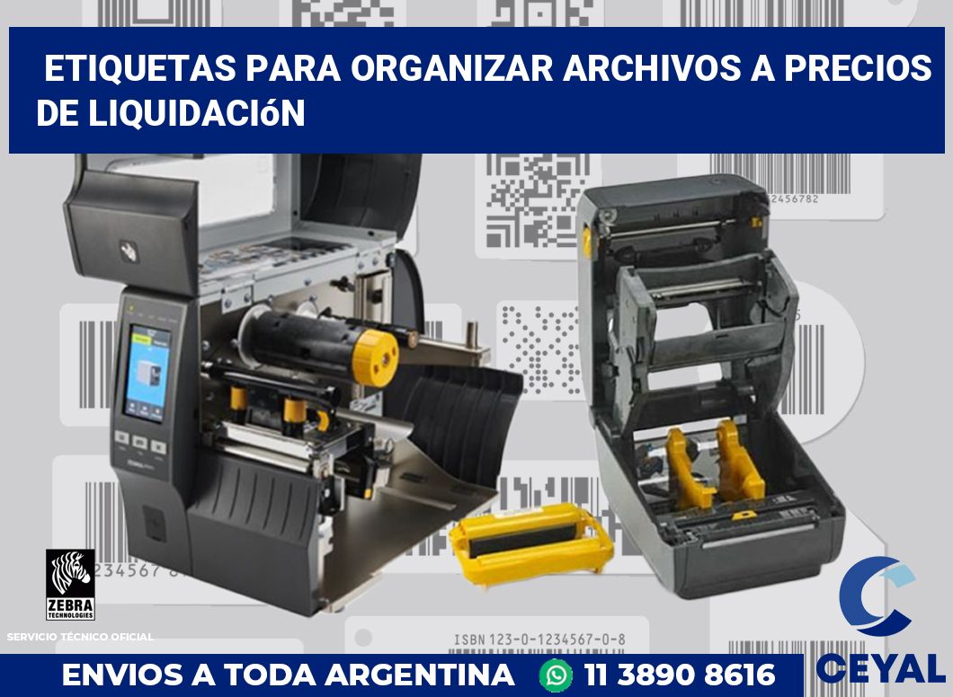 Etiquetas para Organizar Archivos a Precios de Liquidación