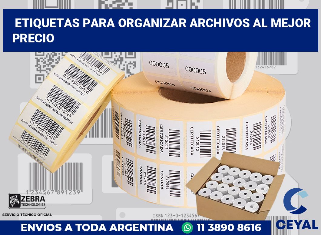 Etiquetas para Organizar Archivos al Mejor Precio