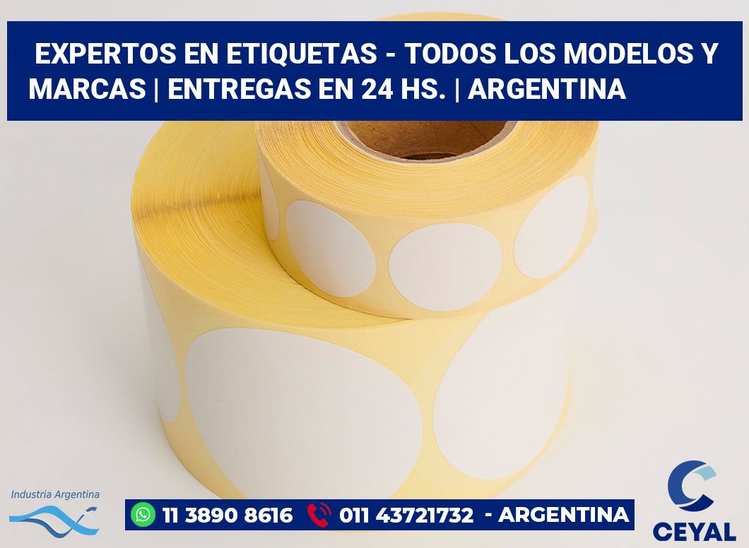 Expertos en etiquetas - Todos los modelos y marcas | Entregas en 24 hs. | Argentina