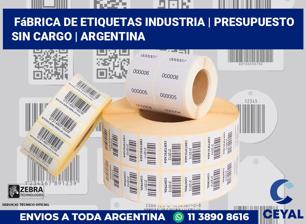 Fábrica de etiquetas industria | Presupuesto sin cargo | Argentina