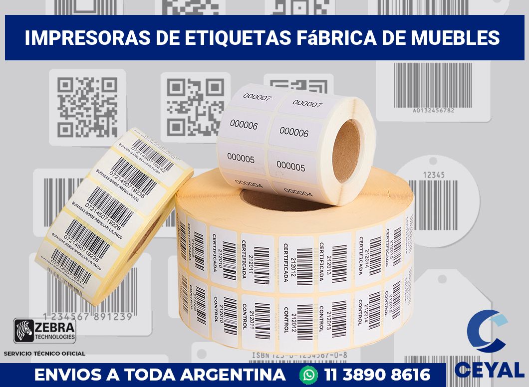 Impresoras de etiquetas Fábrica de muebles