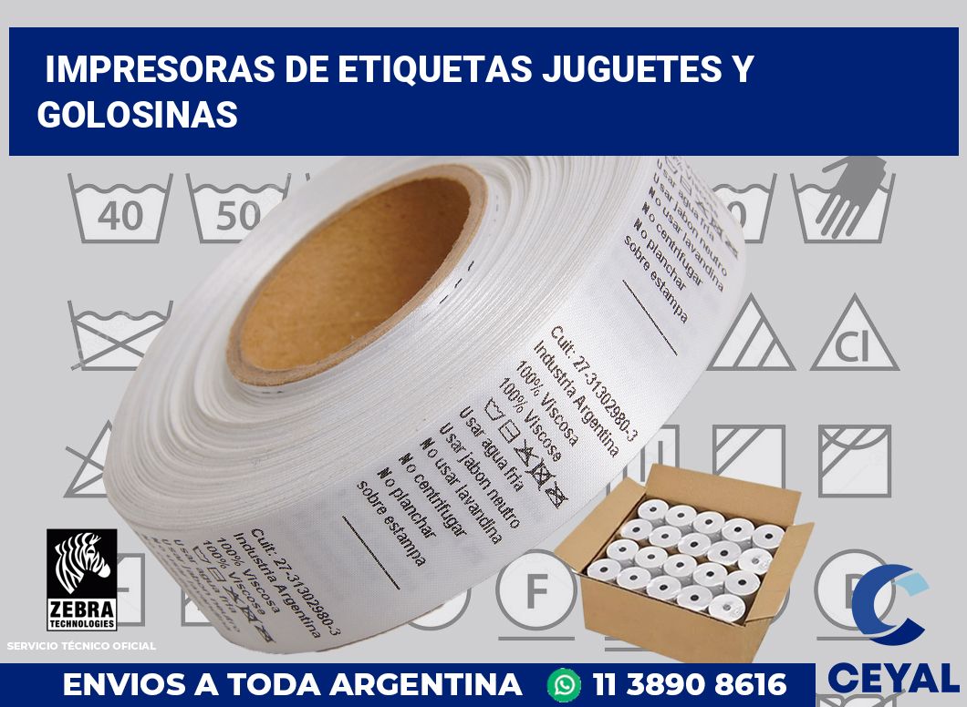 Impresoras de etiquetas Juguetes y golosinas